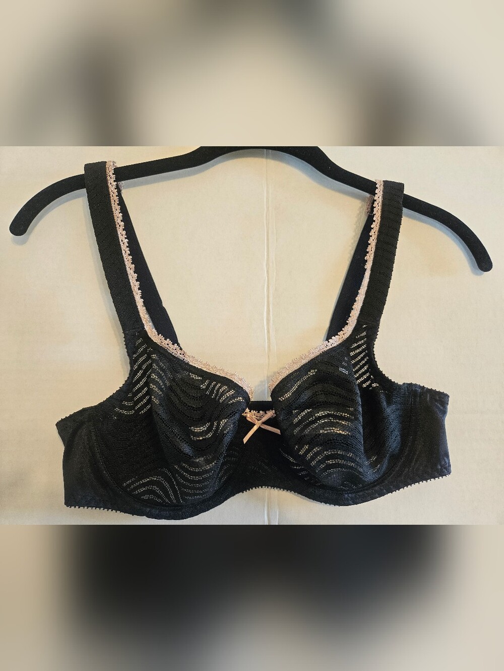 Empreinte Black With Pink Trim Bra- 32C
